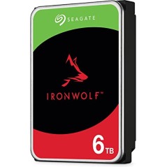 Seagate 6TB IronWolf NAS Hard Drive - 5400 RPM, 256MB Cache, SATA III - Reliable Storage for Your NAS - 8719706027670
